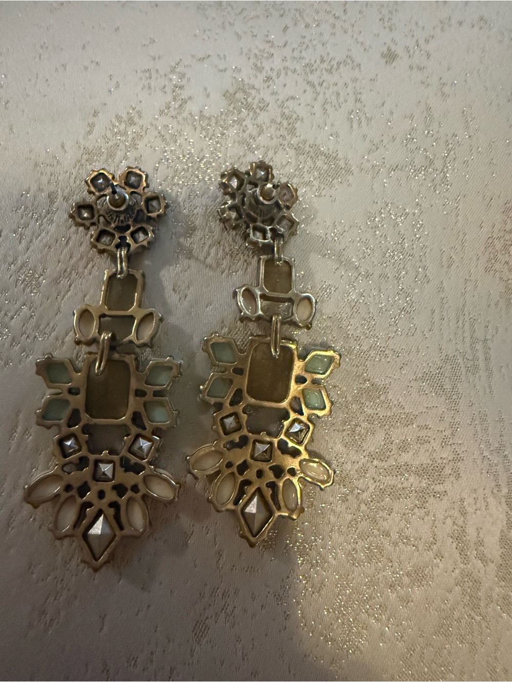 Stella & Dot Statement Drop Earrings can be worn 4 different ways - Picture 3 of 7